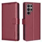 For Samsung Galaxy S25 Ultra 5G Litchi Texture RFID Anti-theft Leather Phone Case(Red) - 1