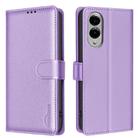 For Samsung Galaxy S25 Edge 5G Litchi Texture RFID Anti-theft Leather Phone Case(Purple) - 1