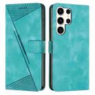 For Samsung Galaxy S25 Ultra 5G Dream Triangle Leather Phone Case with Long Lanyard(Green) - 1