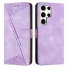 For Samsung Galaxy S25 Ultra 5G Dream Triangle Leather Phone Case with Long Lanyard(Purple) - 1