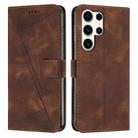 For Samsung Galaxy S25 Ultra 5G Dream Triangle Leather Phone Case with Long Lanyard(Brown) - 1
