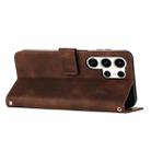 For Samsung Galaxy S25 Ultra 5G Dream Triangle Leather Phone Case with Long Lanyard(Brown) - 3