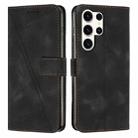 For Samsung Galaxy S25 Ultra 5G Dream Triangle Leather Phone Case with Long Lanyard(Black) - 1
