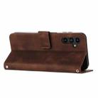 For Samsung Galaxy S25 / S24 5G Dream Triangle Leather Phone Case with Long Lanyard(Brown) - 3
