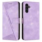 For Samsung Galaxy S25+ / S24+ 5G 5G Dream Triangle Leather Phone Case with Long Lanyard(Purple) - 1