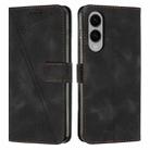 For Samsung Galaxy S25 Edge 5G Dream Triangle Leather Phone Case with Lanyard(Black) - 1