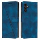 For Samsung Galaxy S25 FE 5G Dream Triangle Leather Phone Case with Lanyard(Blue) - 1