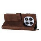 For Redmi Note 14 Pro 5G Global Dream Triangle Leather Phone Case with Long Lanyard(Brown) - 3
