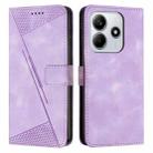 For Redmi Note 14 4G 163.25mm Dream Triangle Leather Phone Case with Long Lanyard(Purple) - 1