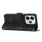 For Redmi Note 14 4G 163.25mm Dream Triangle Leather Phone Case with Long Lanyard(Black) - 3