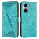 For Redmi Turbo 4 / Xiaomi Poco X7 Pro Dream Triangle Leather Phone Case with Long Lanyard(Green) - 1