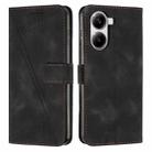 For Redmi Turbo 4 / Xiaomi Poco X7 Pro Dream Triangle Leather Phone Case with Long Lanyard(Black) - 1