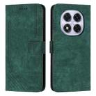 For Redmi Note 14 Pro 5G Skin Feel Stripe Pattern Leather Phone Case with Long Lanyard(Green) - 1