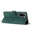 For Redmi A5 5G 171.7mm / Poco C71 Skin Feel Stripe Pattern Leather Phone Case with Long Lanyard(Green) - 3