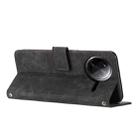 For Redmi K80 / K80 Pro Skin Feel Stripe Pattern Leather Phone Case with Long Lanyard(Black) - 3