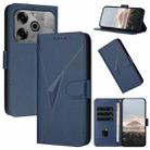 For Tecno Pova 6 / Pova 6 Pro Triangle Pattern Buckle Clasp Leather Phone Case(Royal Blue) - 1