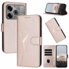 For Tecno Pova 6 / Pova 6 Pro Triangle Pattern Buckle Clasp Leather Phone Case(Rose Gold) - 1