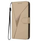 For Tecno Spark 10C Triangle Pattern Buckle Clasp Leather Phone Case(Gold) - 2