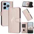 For Tecno Spark 20 Triangle Pattern Buckle Clasp Leather Phone Case(Rose Gold) - 1