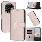 For Tecno Spark 30C Triangle Pattern Buckle Clasp Leather Phone Case(Rose Gold) - 1