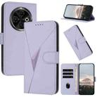 For Tecno Spark 30C Triangle Pattern Buckle Clasp Leather Phone Case(Light Purple) - 1