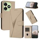 For Tecno Spark Go 2024 Triangle Pattern Buckle Clasp Leather Phone Case(Gold) - 1