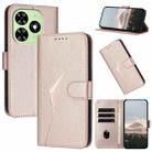 For Tecno Spark Go 2024 Triangle Pattern Buckle Clasp Leather Phone Case(Rose Gold) - 1