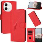 For Tecno Pova 6 Neo 5G / Spark 30 5G Triangle Pattern Buckle Clasp Leather Phone Case(Red) - 1