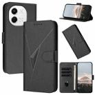 For Tecno Pova 6 Neo 5G / Spark 30 5G Triangle Pattern Buckle Clasp Leather Phone Case(Black) - 1