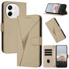 For Tecno Pova 6 Neo 5G / Spark 30 5G Triangle Pattern Buckle Clasp Leather Phone Case(Gold) - 1