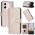 For Tecno Pova 6 Neo 5G / Spark 30 5G Triangle Pattern Buckle Clasp Leather Phone Case(Rose Gold) - 1