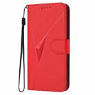 For Tecno Spark 30 4G Triangle Pattern Buckle Clasp Leather Phone Case(Red) - 2