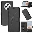 For Tecno Spark 30 4G Triangle Pattern Buckle Clasp Leather Phone Case(Black) - 1