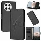 For Tecno Spark 30 Pro 4G Triangle Pattern Buckle Clasp Leather Phone Case(Black) - 1