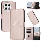 For Tecno Spark 30 Pro 4G Triangle Pattern Buckle Clasp Leather Phone Case(Rose Gold) - 1