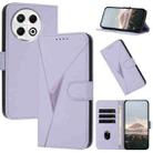 For Tecno Spark 30 Pro 4G Triangle Pattern Buckle Clasp Leather Phone Case(Light Purple) - 1