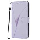 For Tecno Spark 30 Pro 4G Triangle Pattern Buckle Clasp Leather Phone Case(Light Purple) - 2