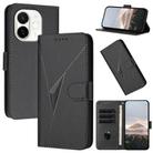 For Tecno Spark 30C 5G / Pop 9 5G Triangle Pattern Buckle Clasp Leather Phone Case(Black) - 1