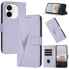 For Tecno Spark 30C 5G / Pop 9 5G Triangle Pattern Buckle Clasp Leather Phone Case(Light Purple) - 1