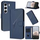 For Tecno Camon 40 Pro 4G Triangle Pattern Buckle Clasp Leather Phone Case(Royal Blue) - 1
