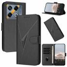 For Infinix GT 20 Pro Triangle Pattern Buckle Clasp Leather Phone Case(Black) - 1