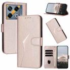 For Infinix GT 20 Pro Triangle Pattern Buckle Clasp Leather Phone Case(Rose Gold) - 1