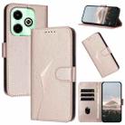 For Infinix Hot 40i Triangle Pattern Buckle Clasp Leather Phone Case(Rose Gold) - 1