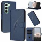 For Infinix Hot 50 5G Triangle Pattern Buckle Clasp Leather Phone Case(Royal Blue) - 1