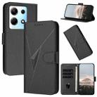 For Infinix Note 30 4G Triangle Pattern Buckle Clasp Leather Phone Case(Black) - 1