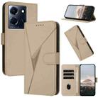 For Infinix Note 30 5G Triangle Pattern Buckle Clasp Leather Phone Case(Gold) - 1