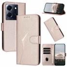For Infinix Note 30 5G Triangle Pattern Buckle Clasp Leather Phone Case(Rose Gold) - 1