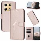 For Infinix Note 30 Pro Triangle Pattern Buckle Clasp Leather Phone Case(Rose Gold) - 1