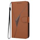 For Infinix Note 40 4G Triangle Pattern Buckle Clasp Leather Phone Case(Brown) - 2