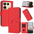 For Infinix Note 40 Pro 4G / 5G Triangle Pattern Buckle Clasp Leather Phone Case(Red) - 1